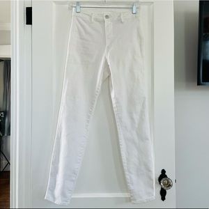 H&M Skinny High Waisted Ankle Length White Jeans